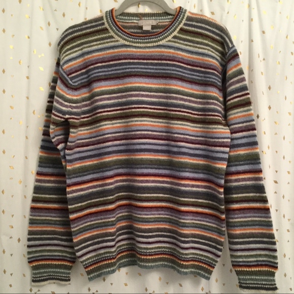 J Crew Vintage Striped Wool Sweater 